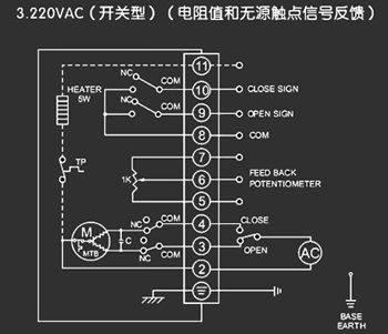 220VAC開(kāi)關(guān)型<a href='http://www.dexa.com.cn/Product/diefa/diandongdiefa/' target='_blank'>電動(dòng)<a href='http://www.dexa.com.cn/Product/diefa/' target='_blank'>蝶閥</a></a>接線(xiàn)圖