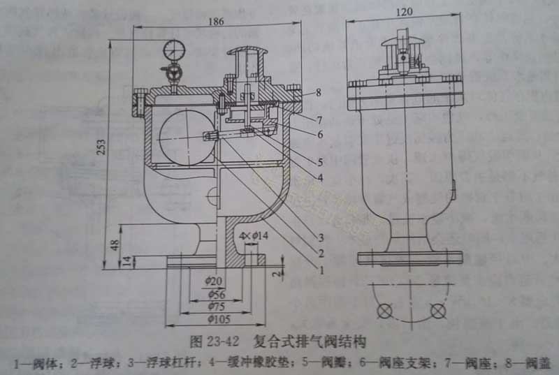 復(fù)合式排氣閥主要零件材料